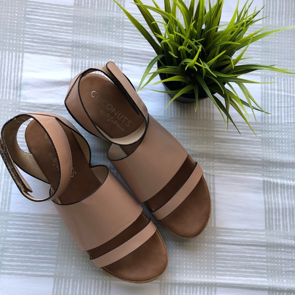 Anthro Coconuts Matisse Beige Platform Sandals 10 - Picture 8 of 8